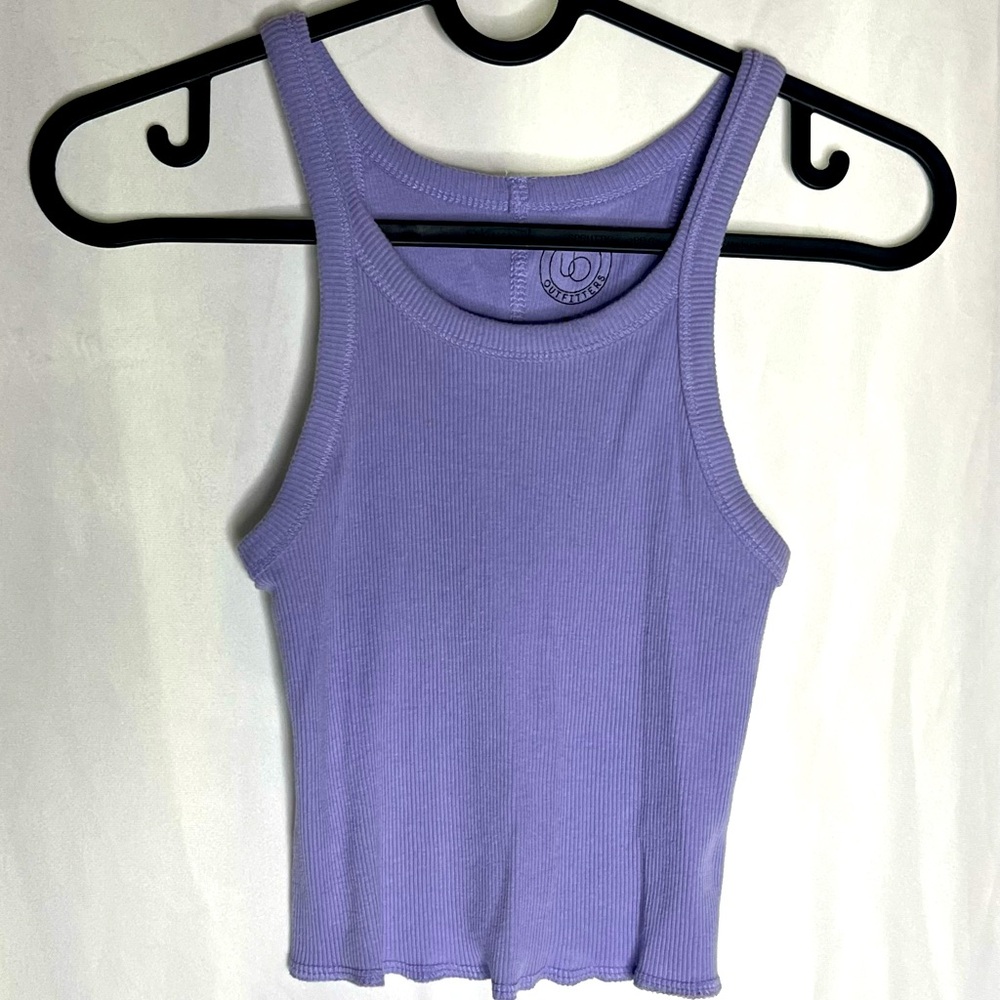 Urban Outfitters Light Purple Racerback Cropped Tank Size Small